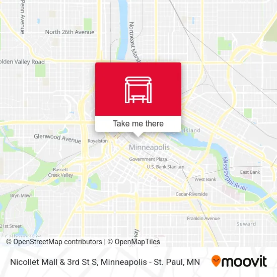 Mapa de Nicollet Mall & 3rd St S