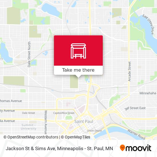 Jackson St & Sims Ave map