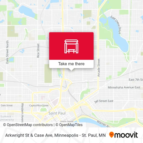 Arkwright St & Case Ave map