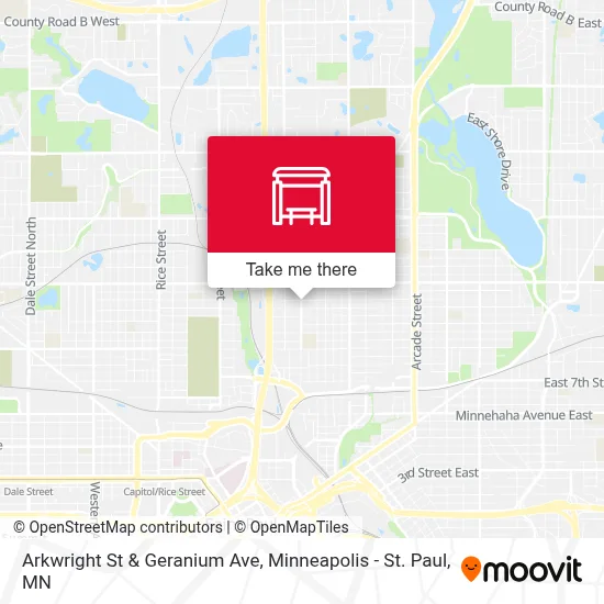 Arkwright St & Geranium Ave map