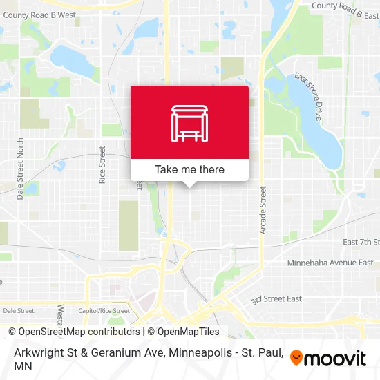 Arkwright St & Geranium Ave map