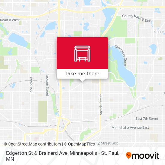 Edgerton St & Brainerd Ave map