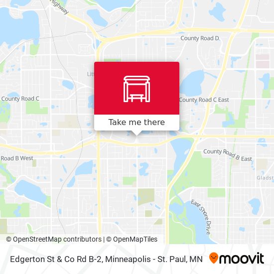 Edgerton St & Co Rd B-2 map