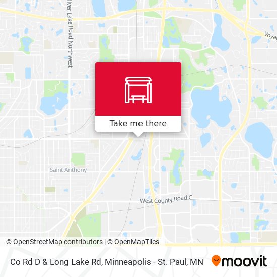 Co Rd D & Long Lake Rd map