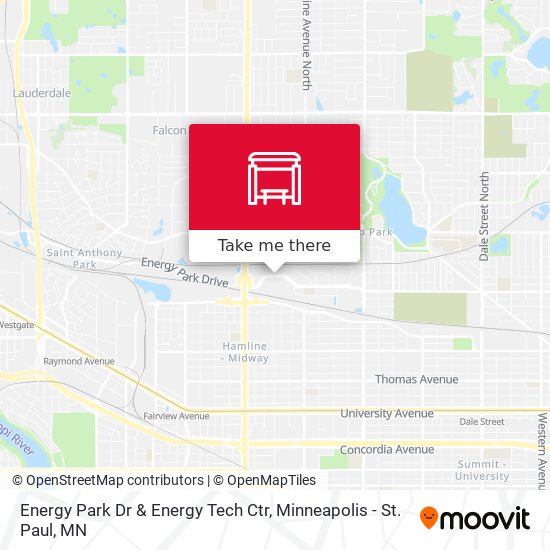 Energy Park Dr & Energy Tech Ctr map