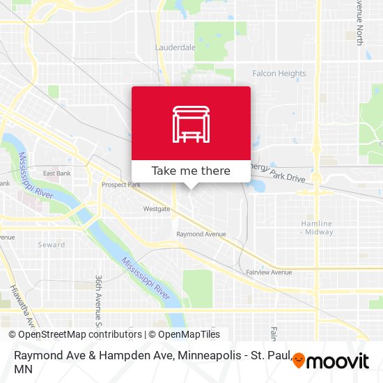 Raymond Ave & Hampden Ave map