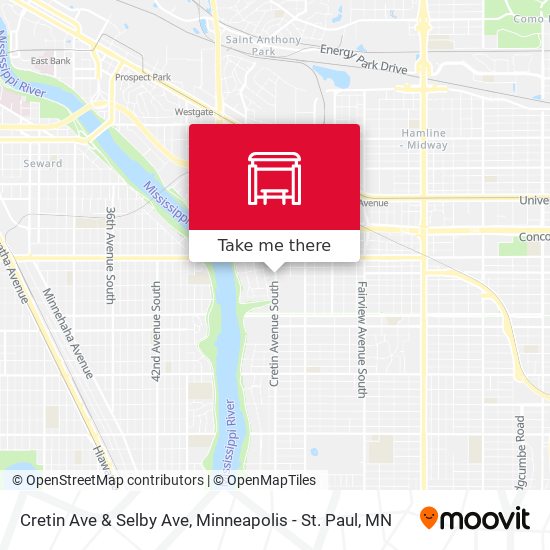 Mapa de Cretin Ave & Selby Ave
