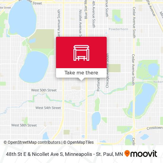 Mapa de 48th St E & Nicollet Ave S