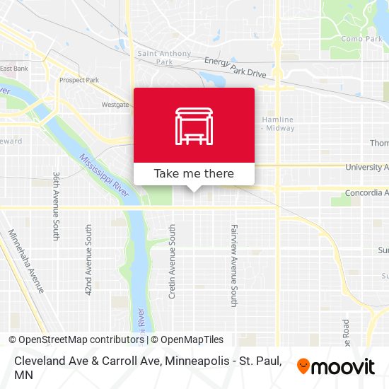 Cleveland Ave & Carroll Ave map