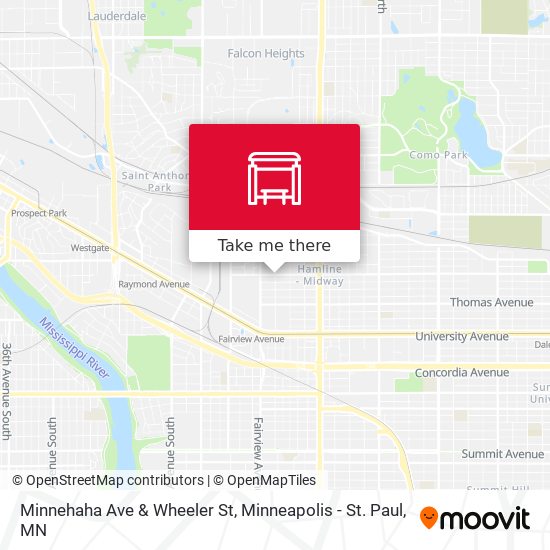 Minnehaha Ave & Wheeler St map