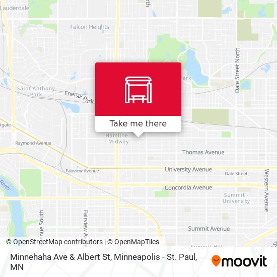 Minnehaha Ave & Albert St map