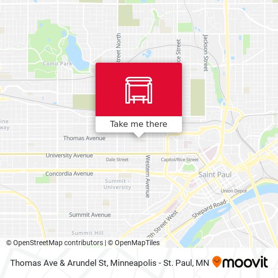 Thomas Ave & Arundel St map