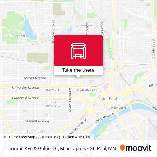 Thomas Ave & Galtier St map