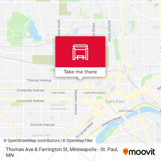 Thomas Ave & Farrington St map