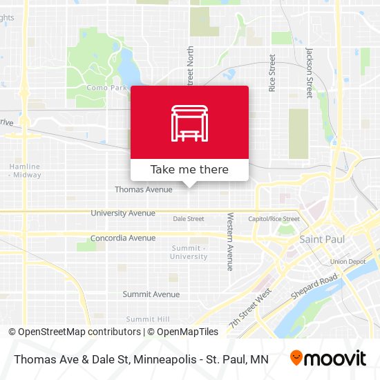 Thomas Ave & Dale St map