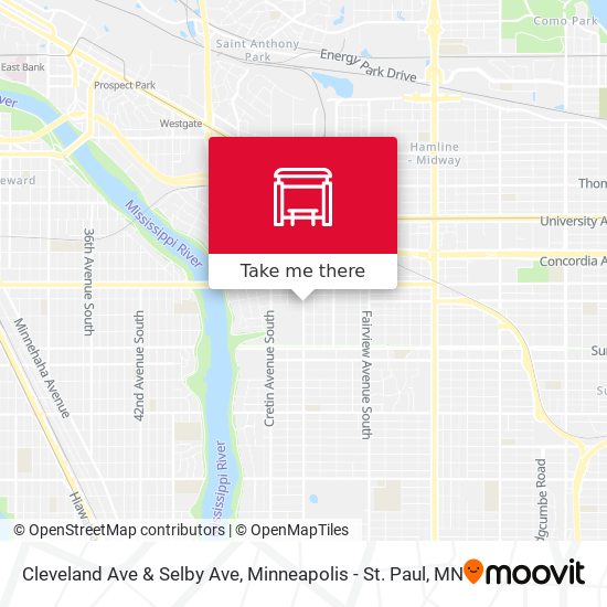Mapa de Cleveland Ave & Selby Ave