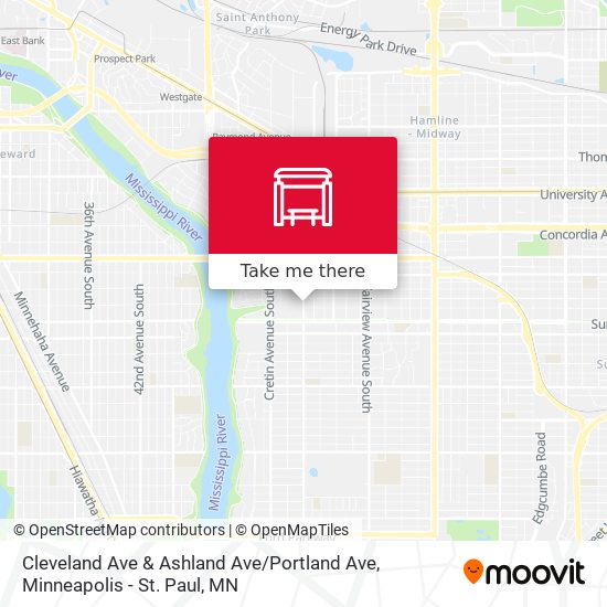 Cleveland Ave & Ashland Ave / Portland Ave map