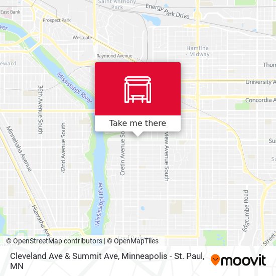 Cleveland Ave & Summit Ave map