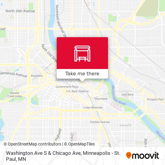 Washington Ave S & Chicago Ave map