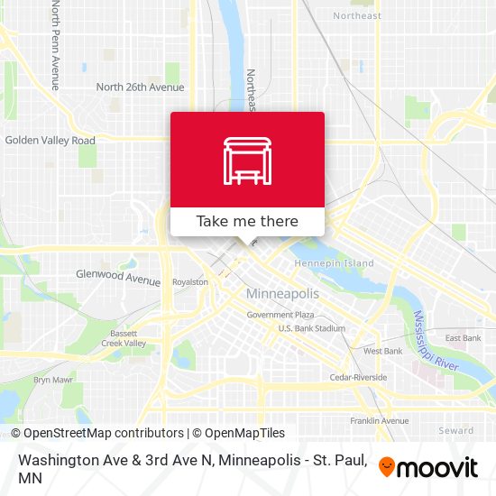 Washington Ave & 3rd Ave N map