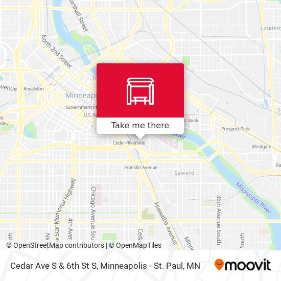Cedar Ave S & 6th St S map