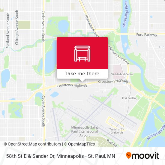 58th St E & Sander Dr map