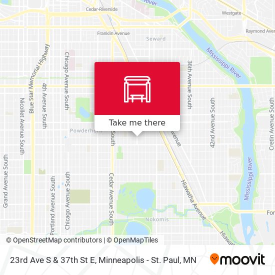 Mapa de 23rd Ave S & 37th St E