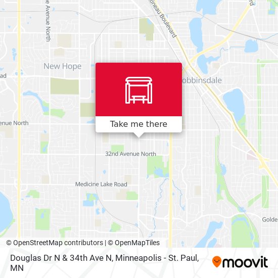 Douglas Dr N & 34th Ave N map