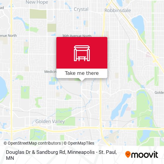 Douglas Dr & Sandburg Rd map