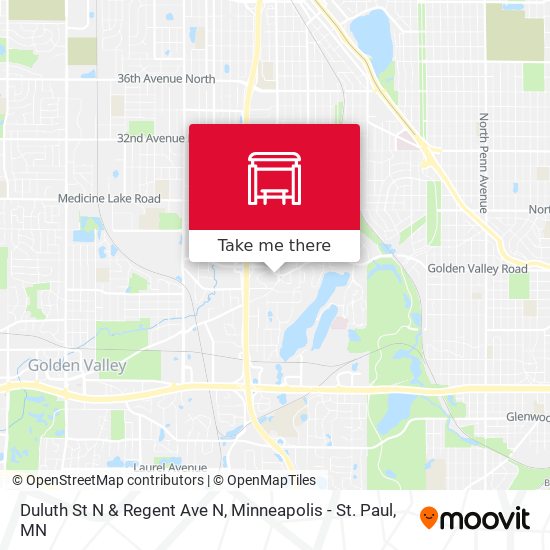 Duluth St N & Regent Ave N map