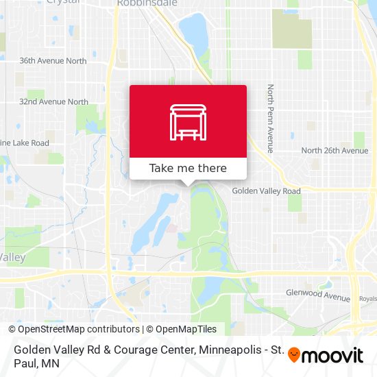 Golden Valley Rd & Courage Center map