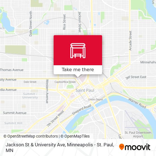 Mapa de Jackson St & University Ave