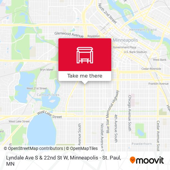 Lyndale Ave S & 22nd St W map