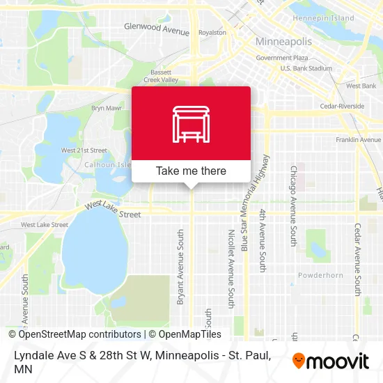 Lyndale Ave S & 28th St W map