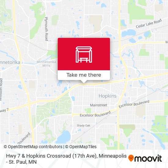 Hwy 7 & Hopkins Crossroad (17th Ave) map