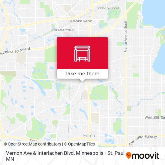 Vernon Ave & Interlachen Blvd map