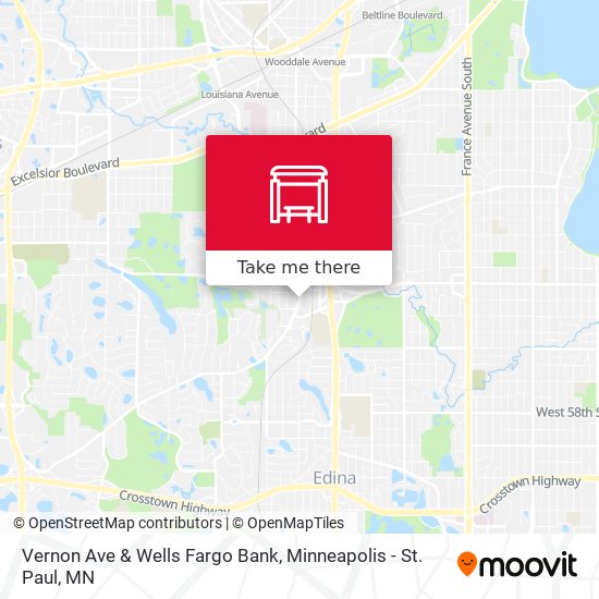 Vernon Ave & Wells Fargo Bank map