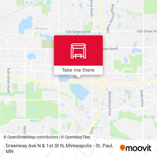 Mapa de Greenway Ave N & 1st St N
