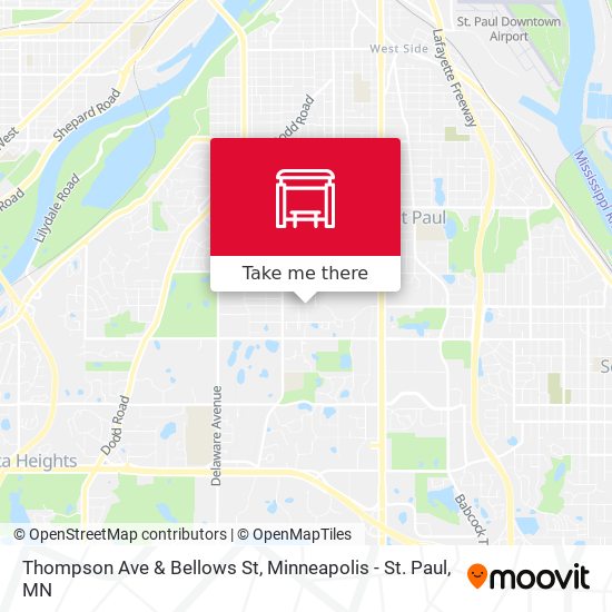 Thompson Ave & Bellows St map