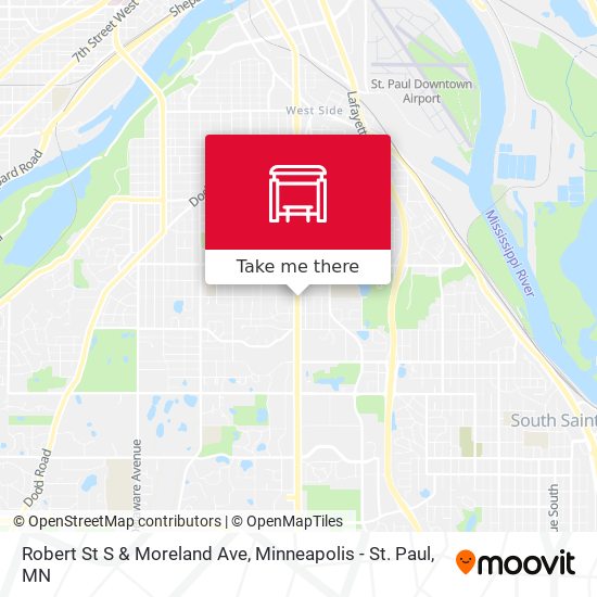 Robert St S & Moreland Ave map