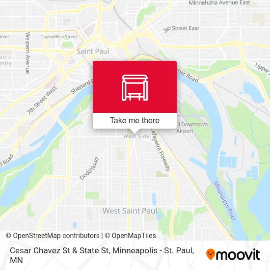 Cesar Chavez St & State St map