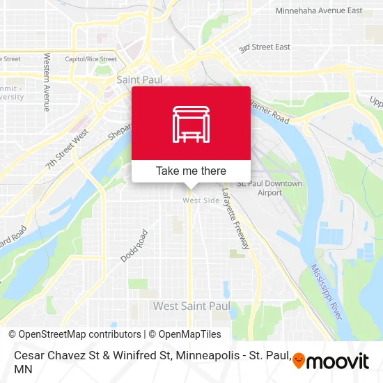 Cesar Chavez St & Winifred St map