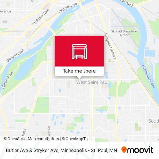 Butler Ave & Stryker Ave map