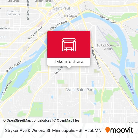 Stryker Ave & Winona St map