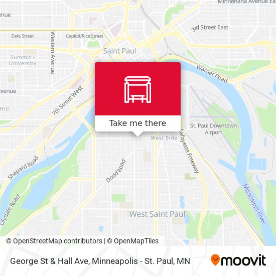 George St & Hall Ave map