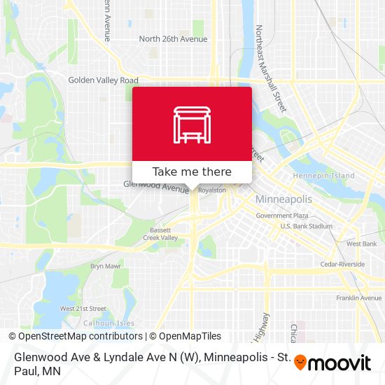 Mapa de Glenwood Ave & Lyndale Ave N (W)