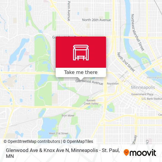 Mapa de Glenwood Ave & Knox Ave N