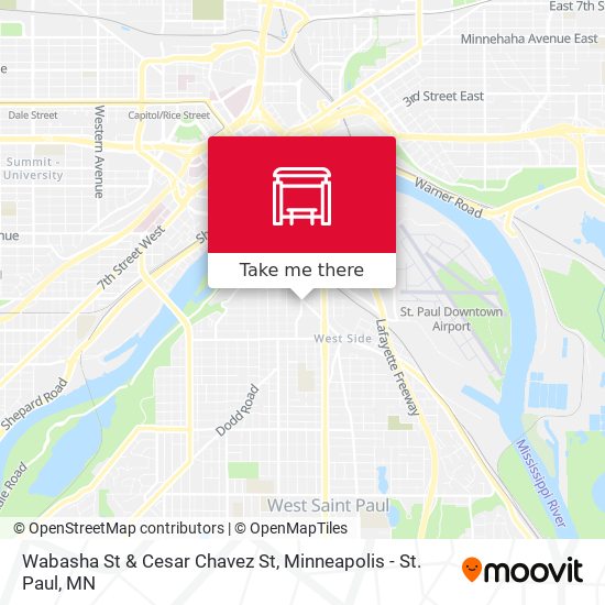 Wabasha St & Cesar Chavez St map