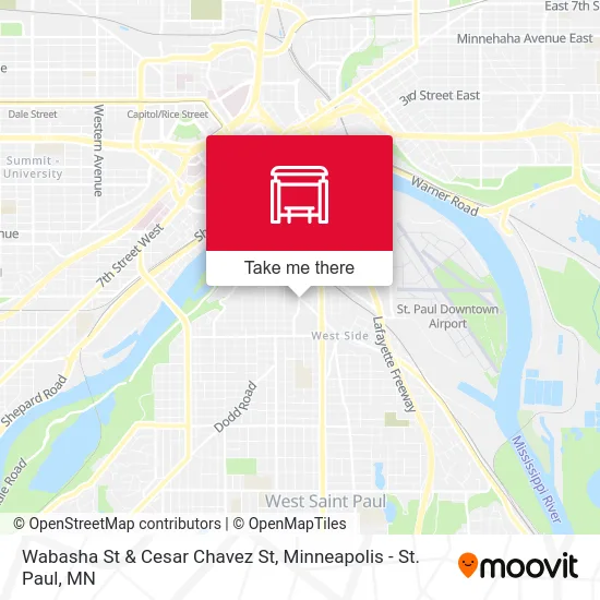 Wabasha St & Cesar Chavez St map