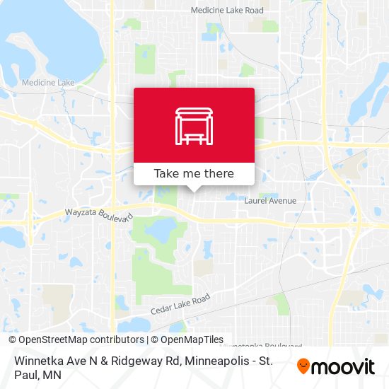 Winnetka Ave N & Ridgeway Rd map